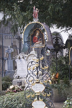 Graves in graveyard behind St Peter's Church, Salzburg, Austria