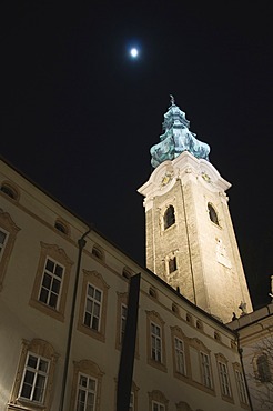 St Peter's Church at night, Salzburg, Austria