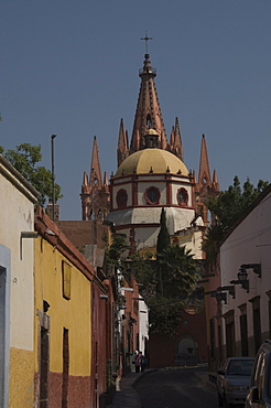 La Parroquia, church notable for its fantastic Neo-Gothic exterior, San Miguel de Allende (San Miguel), Guanajuato State, Mexico, North America