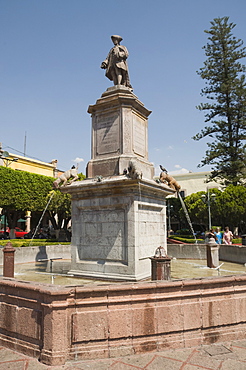 Plaza de la Independencia (Plaza de Armas) in Santiago de Queretaro (Queretaro), a UNESCO World Heritage Site, Queretaro State, Mexico, North America