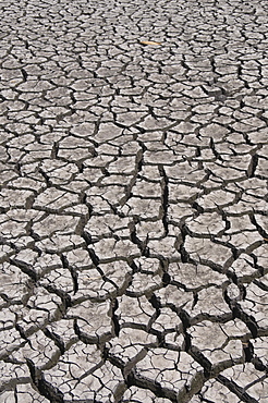 Cracked river bed in drought, Mexico, North America