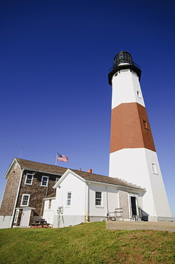 Montauk Point Lighthouse, Montauk, Long Island, New York State, United States of America, North America