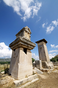 The Harpy Monument, a sarcophagus at the Lycian site of Xanthos, UNESCO World Heritage Site, Antalya Province, Anatolia, Turkey, Asia Minor, Eurasia