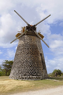 Betty's Hope Sugar mill, Antigua, Leeward Islands, West Indies, Caribbean, Central America