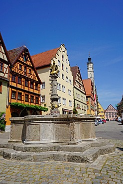 Rothenburg ob der Tauber, Romantic Road, Franconia, Bavaria, Germany, Europe