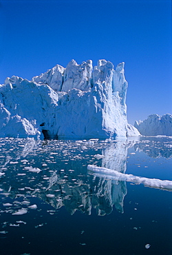 Icebergs from the icefjord, Ilulissat, Disko Bay, Greenland, Polar Regions