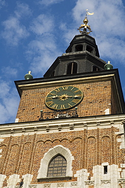 Town Hall Tower (Ratusz), Main Market Square (Rynek Glowny), Old Town District (Stare Miasto), Krakow (Cracow), UNESCO World Heritage Site, Poland, Europe