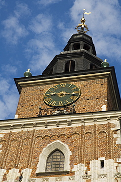 Town Hall Tower (Ratusz), Main Market Square (Rynek Glowny), Old Town District (Stare Miasto), Krakow (Cracow), UNESCO World Heritage Site, Poland, Europe