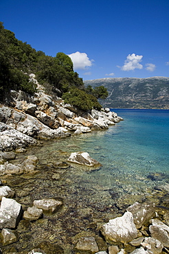 Near Fiskardo on the east coast of Kefalonia (Cephalonia), Ionian Islands, Greece, Europe