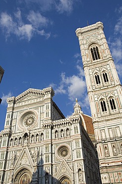 Duomo (Cathedral) and Campanile di Giotto, Florence (Firenze), UNESCO World Heritage Site, Tuscany, Italy, Europe