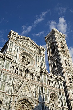 Duomo (Cathedral) and Campanile di Giotto, Florence (Firenze), UNESCO World Heritage Site, Tuscany, Italy, Europe