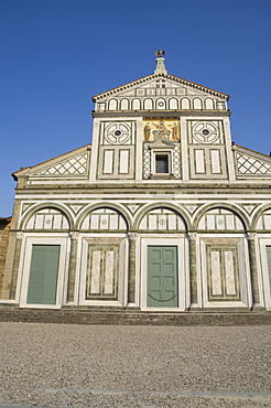 San Miniato al Monte church in the Oltrarno district, Florence (Firenze), Tuscany, Italy, Europe