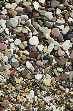 Pebbles on beach, Lefkada (Lefkas), Greece, Europe