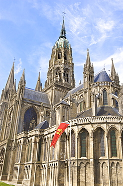 Notre Dame Cathedral, Norman, built in the 12th century, Bayeux, Calvados, Normandy, France, Europe