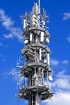 Multi media aerials, Sete, Herault, Languedoc-Roussillon region, France, Europe