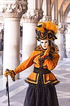 People in masks and costumes, Carnival, Venice, Veneto, Italy, Europe