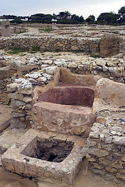 Private bath found at Kerkouane, the only pure Punic site ever found, UNESCO World Heritage Site, Tunisia, North Africa, Africa