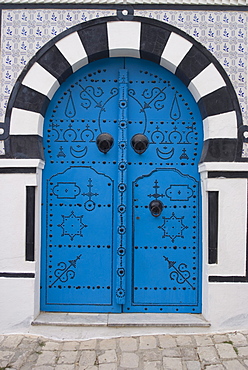 Door, Sidi Bou Said, near Tunis, Tunisia, North Africa, Africa