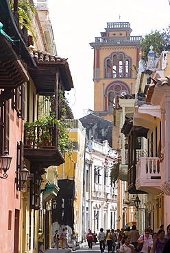 The Walled City (Ciudad Amurallada), UNESCO World Heritage Site, Cartagena, Colombia, South America