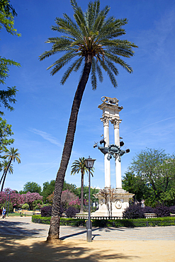 Columbus Memorial, Jardin Murillo, Seville, Andalusia, Spain, Europe