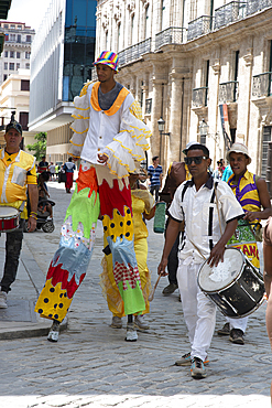 Street Musicians, Habana Vieja, Havana, Cuba, West Indies, Caribbean, Central America