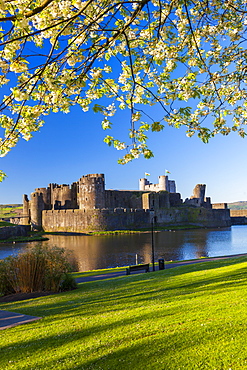 Caerphilly Castle, Gwent, Wales, United Kingdom, Europe