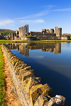 Caerphilly Castle, Gwent, Wales, United Kingdom, Europe