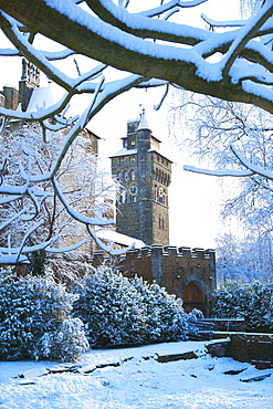 Cardiff Castle Bute Park Snow