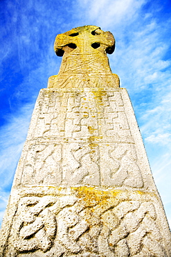 Celtic Cross, Carew Castle, Pembrokeshire, Wales, United Kingdom, Europe