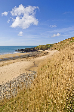 Porthor (Porth Oer) beach, where the sand whistles due to the unique shape of the grains, Llyn Peninsulal Gwynedd, North Wales, Wales, United Kingdom, Europe