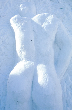 France, Alps, Savoie, Valloire In Winter, The Snow & Ice Sculptures International Contest