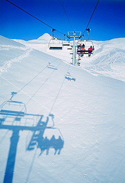 France, Alps, Savoie, Val Thorens In Winter, Chairlift