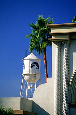 Usa, California, Los Angeles, Melrose Ave, Paramount Studios Gate And Water Tank