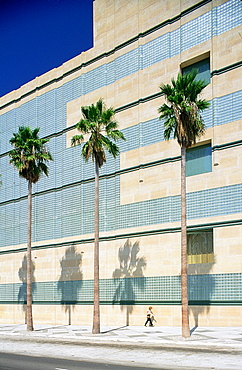 Usa, California, Los Angeles, La County Art Museum & Pedestrian