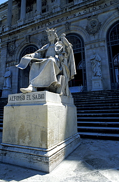 Spain, Madrid, Entrance Of The National Library