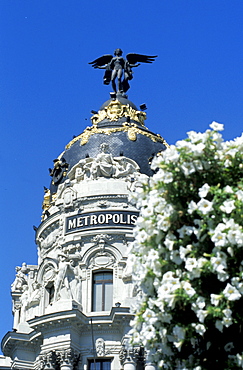 Spain, Madrid, Top Of Metropolis Buiding