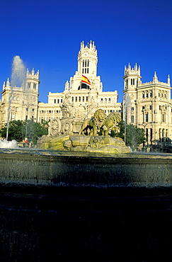 Spain, Madrid, The Cybeles Fountain & Postal Museum