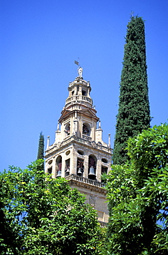 Spain, Andaloucia, Cordoba, The Mosque  (Mezquita), The Cathedral Bell Tower Formerly The Minaret