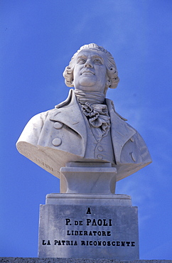 France, Corsica Island, Haute-Corse, L'ile-Rousse, Monument To Pasquale Paoli