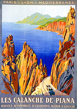 France, Corsica Island, Posters Advertising Tourisme In Corsica Circa 1920