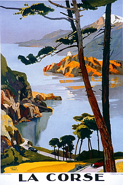 France, Corsica Island, Posters Advertising Tourisme In Corsica Circa 1920