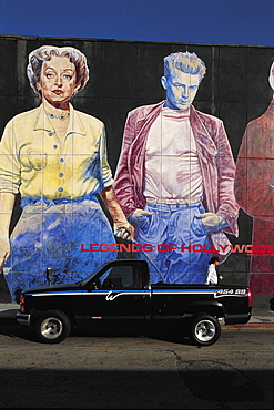 Usa, Los Angeles, Hollywood, Legend Of Hollywood Mural By Eloy Torres (Demolished In 1993 Earthquake)