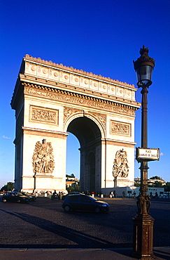 France, Paris, Place De L'etoile, Arc De Triomphe