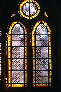 France, Burgondy, Yonne (89), Bussieres Surouche, The Cistercian Abbey, Detail Of A Gothic Window