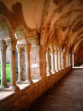 France, Midipyrenees, Aveyron (12), Roquefort Area, , Abbey Of Sylvanes, The Cloister