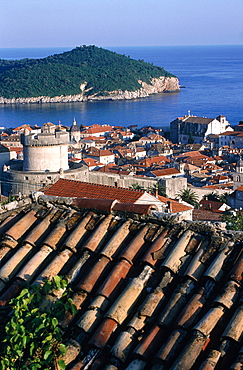 Croatia, Dalmatia, Dalmatian Coast, Fortified City Of Dubrovnik, Overview On The Fortified City And Island