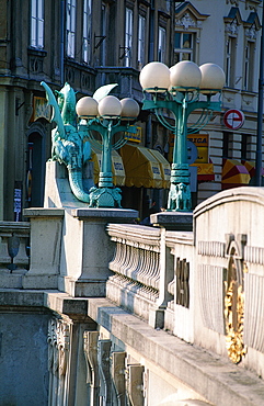 Slovenia, Ljubljana (Lubiana), The Flying Lizards Bridge