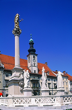 Slovenia, Maribor, Baroque Monument On The City Hall Square