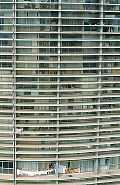 Brazil, Sudeste, Sao Paulo, Overview On The Copan Building (Architect Niemeyer) In City Center 