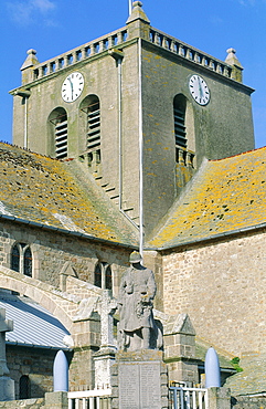 France, Normandy, Manche (50), Barfleur, The Church And War Monument